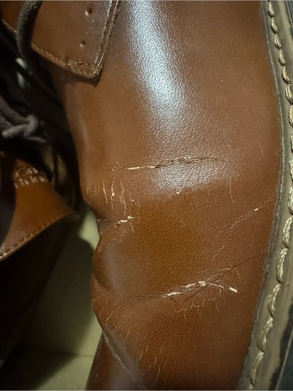 Nunn Bush Chestnut Brown Leather-like Chukka Boots